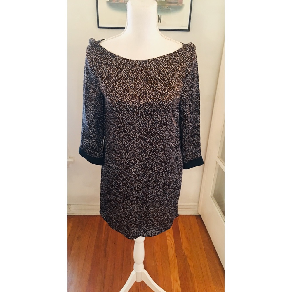 Silk Leopard Print Dress